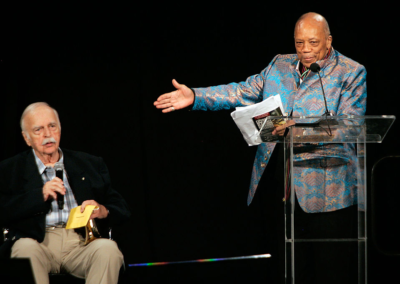 Bruce Swedien and Quincy Jones in 2015
